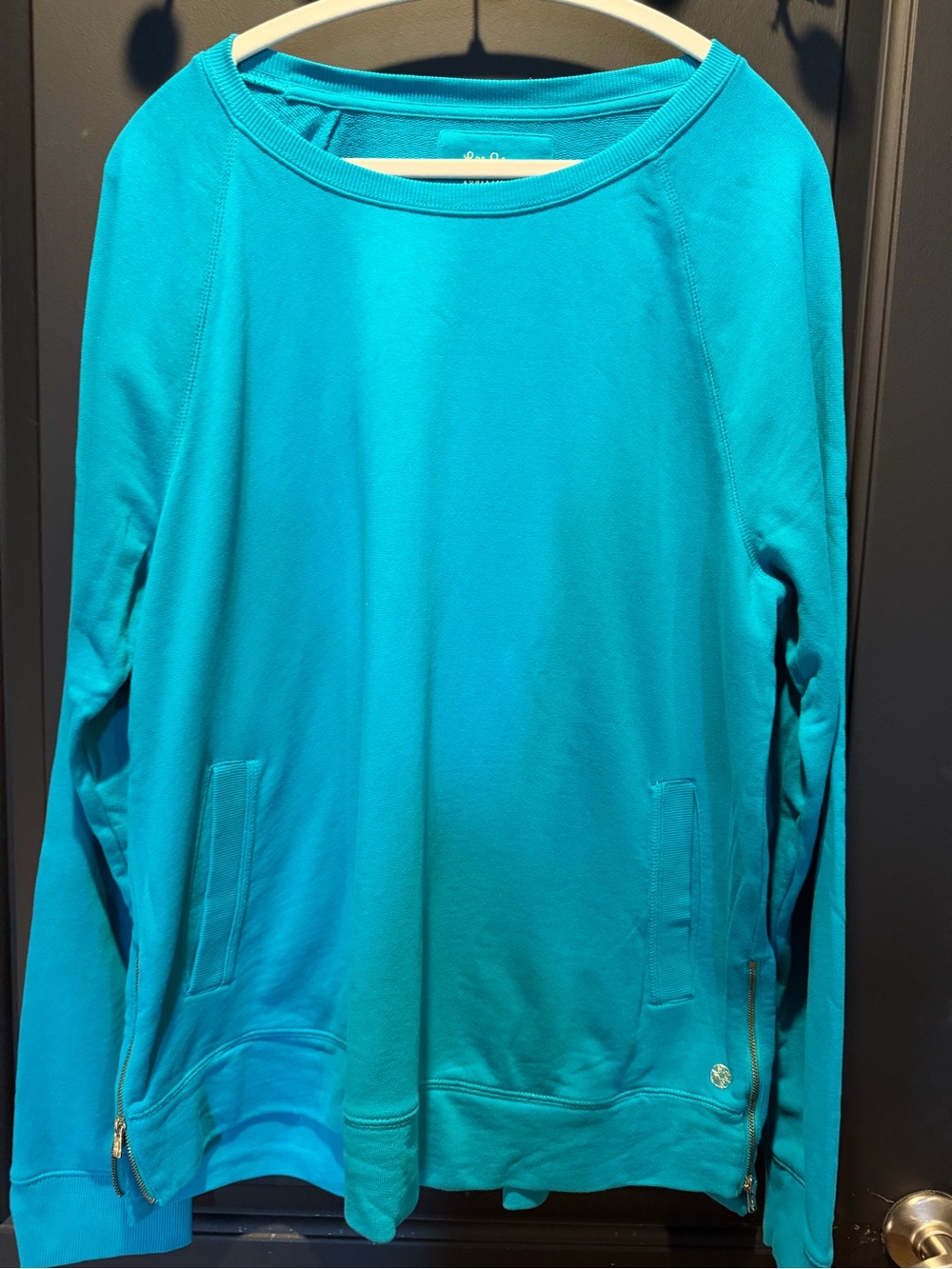 Lilly Pulitzer Turquoise Crewneck Pullover
